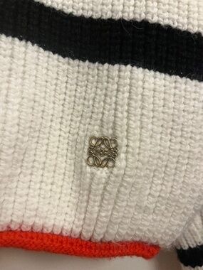 LOEWE Striped Wool & Cotton Chunky Knit Sweater